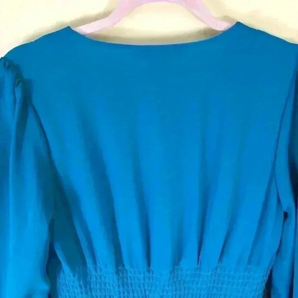 Flying Tomato Turquoise “70’s” Bohemian Aztec V-Neck Native Maxi Dress Size S - Picture 12 of 15